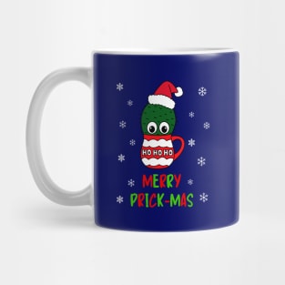 Merry Prick Mas - Cactus With A Santa Hat In A Christmas Mug Mug